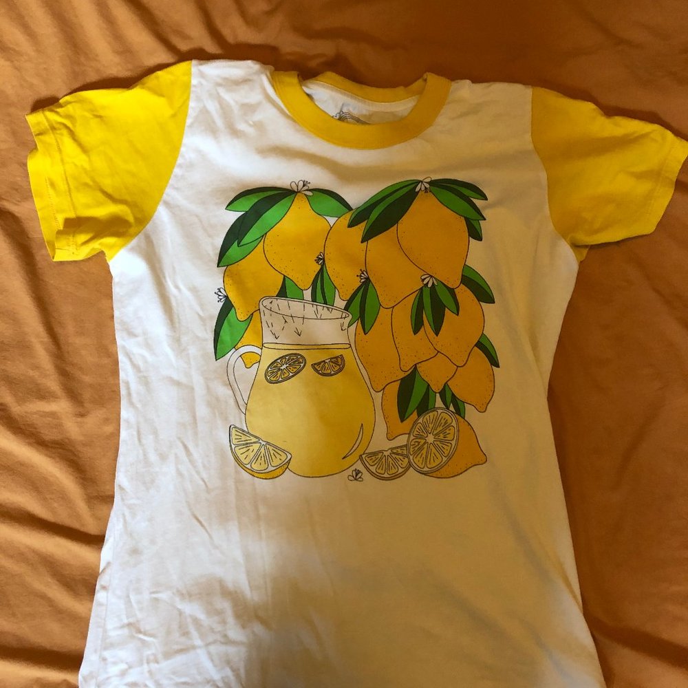Big Bud Press T Shirt Yellow Lemon Ringer